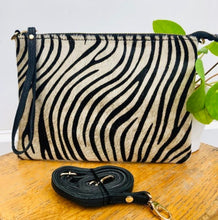 Load image into Gallery viewer, The stunning Zebra Print Clutch Bag
