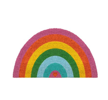 Load image into Gallery viewer, Bright Rainbow Shaped Doormat with Heart