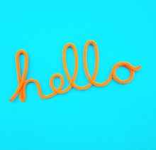 Load image into Gallery viewer, Hello Rope Word Neon Orange