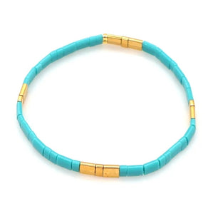 The 'Isla' Bracelet - Turquoise & Gold