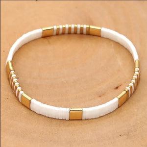 The 'Isla' Bracelet - White & Gold