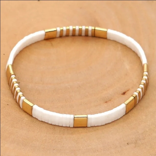 The 'Isla' Bracelet - White & Gold