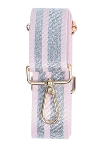 Bag Strap - Pastel Pink & Silver