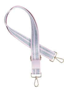 Bag Strap - Pastel Pink & Silver