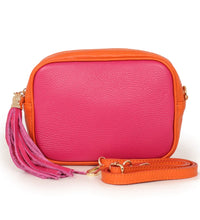 Load image into Gallery viewer, The Sorrento Leather Bag - Orange &amp; Pink
