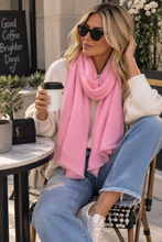 Load image into Gallery viewer, Soft Baby Pink Cashmere Scarf
