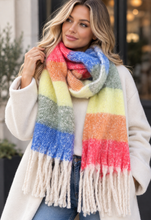 Load image into Gallery viewer, Rainbow Blanket Scarf - Multi
