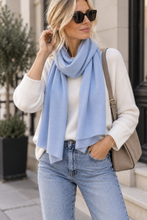 Load image into Gallery viewer, Soft Sky Blue Cashmere Scarf
