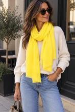 Load image into Gallery viewer, Bright Yellow Cashmere Scarf
