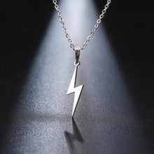 Load image into Gallery viewer, Lightning Bolt Necklace - silver
