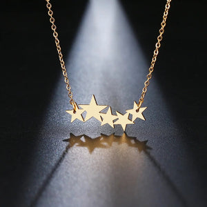 5 Star Necklace - Gold