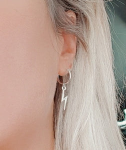 Lightning Bolt Earrings - Silver