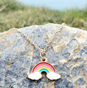 Rainbow Necklace - gold