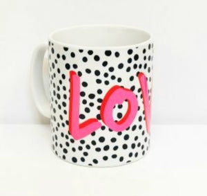 Mug - Bright Dalmation Spot & Pink Love