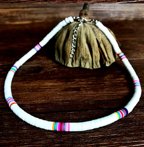 The Bondi Necklace  -  White & Multi