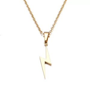 Lightning Bolt Necklace - gold