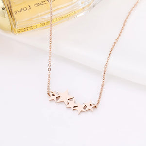 5 Star Necklace - Gold