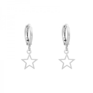 Huggie Hoops - Mini Superstar - Silver