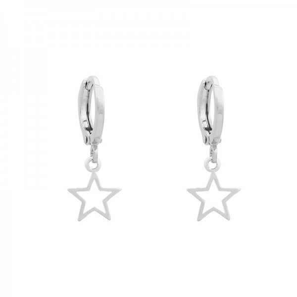 Huggie Hoops - Mini Superstar - Silver