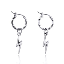 Load image into Gallery viewer, Lightning Bolt Earrings - Silver
