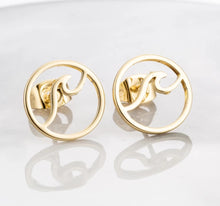 Load image into Gallery viewer, Ocean Wave Stud Earrings - Gold
