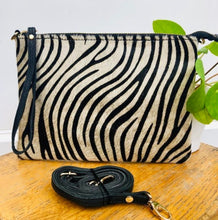 Load image into Gallery viewer, The stunning Zebra Print Clutch Bag
