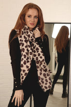 Load image into Gallery viewer, Leopard Print Blanket Scarf - Light Beige &amp; Brown
