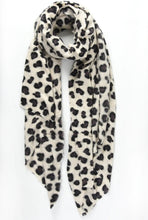 Load image into Gallery viewer, Leopard Print Blanket Scarf - Light Beige &amp; Brown
