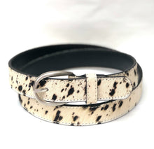 Load image into Gallery viewer, Spotty Cow print leather belt
