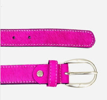 Load image into Gallery viewer, Bright Pink leather belt
