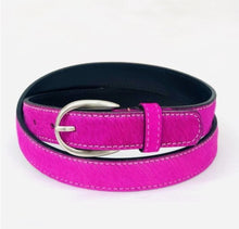 Load image into Gallery viewer, Bright Pink leather belt
