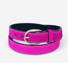 Load image into Gallery viewer, Bright Pink leather belt
