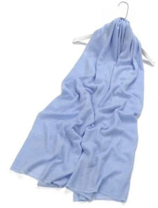 Soft Sky Blue Cashmere Scarf