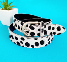 Load image into Gallery viewer, Dalmation Print leather belt
