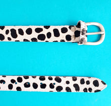 Load image into Gallery viewer, Dalmation Print leather belt
