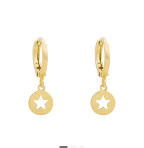 Huggie Hoops - Cut Out Stars - Gold