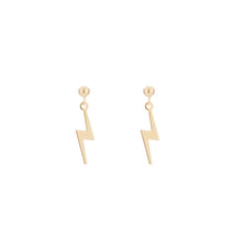 Load image into Gallery viewer, Lightning Bolt Drop Stud Earrings - Gold
