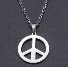 Load image into Gallery viewer, Symbol of Peace Necklace - silver
