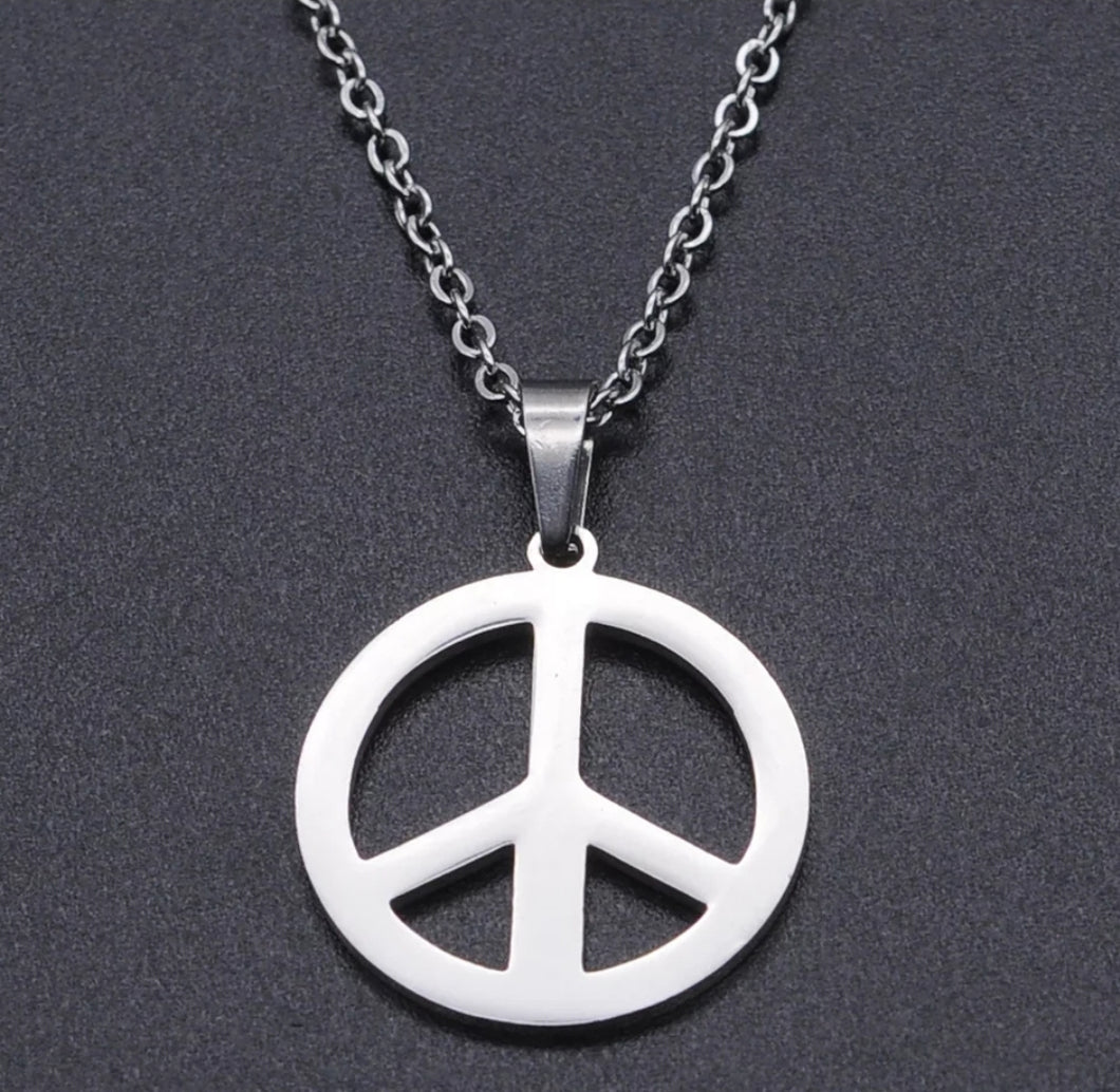 Symbol of Peace Necklace - silver