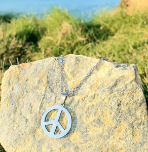 Symbol of Peace Necklace - silver