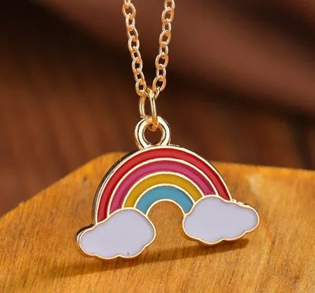 Rainbow Necklace - gold