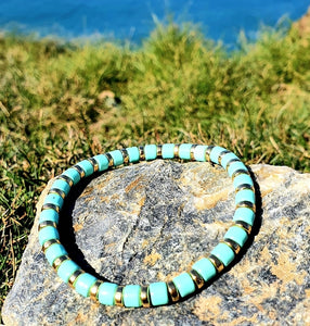 The Bella Bracelet - Mint & gold