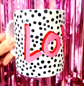 Mug - Bright Dalmation Spot & Pink Love