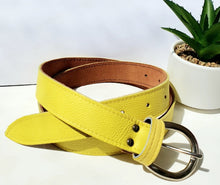 Load image into Gallery viewer, Yellow Leather Belt
