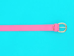 Pink Leather Belt