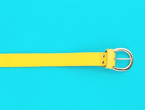 Yellow Leather Belt