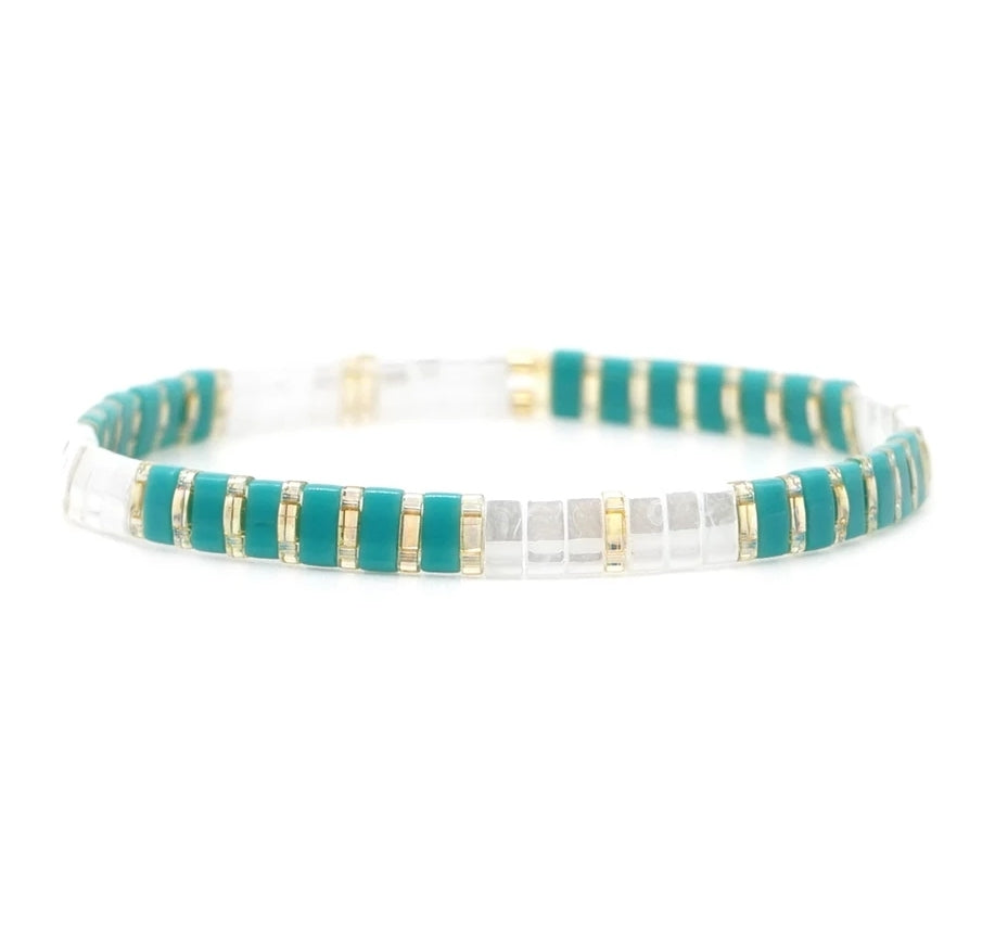 The 'Isla' Bracelet - Turquoise and white