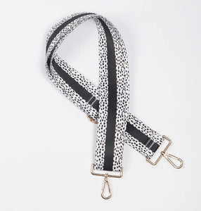 Bag Strap - Black & White Dalmation Spot