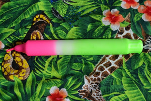 Neon Candle - Bright Pink & Green