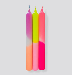 Set of 3 Neon Candles - Summer Breeze